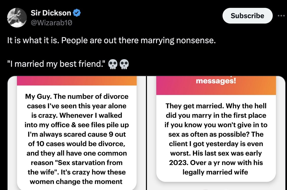Lawyer laments rising divorce rate over 'other room deprivation'